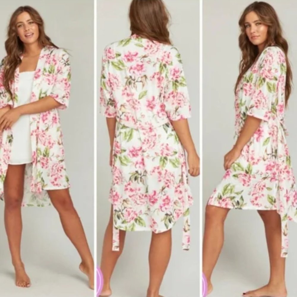 SHOW ME YOUR MUMU Brie Robe Garden Blossoms Bride Bridal Wedding Romantic S